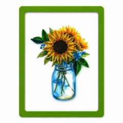 Handgefertigter Magnet „Sonnenblume" von Papierfiligran