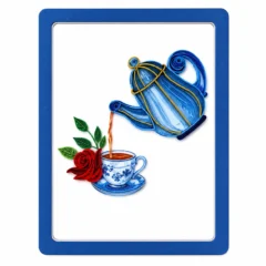Handgefertigter Magnet „Teezeit" von Papierfiligran