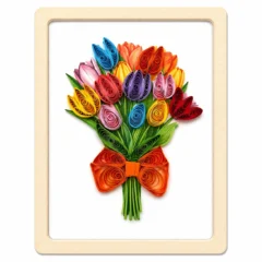 Handgefertigter Magnet „Tulpen" von Papierfiligran